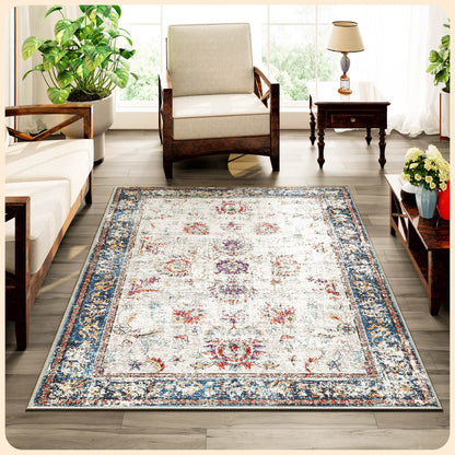 Istana Rugs 3x5 - Multi-Colored Area Rug 3x5 - Kid & Pet Friendly Washable Rugs 3x5