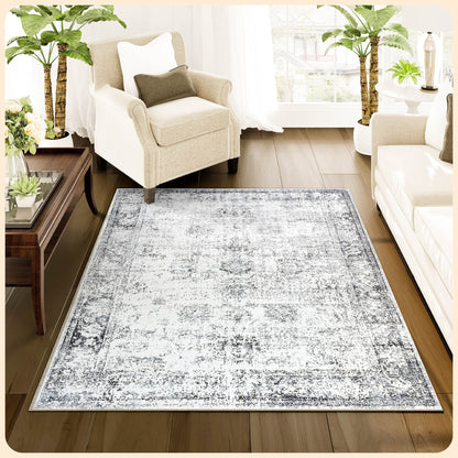 Istana Rugs 3x5 - Navy Rugs for Bedroom - Kid & Pet Friendly 3x5 Rug Non Slip